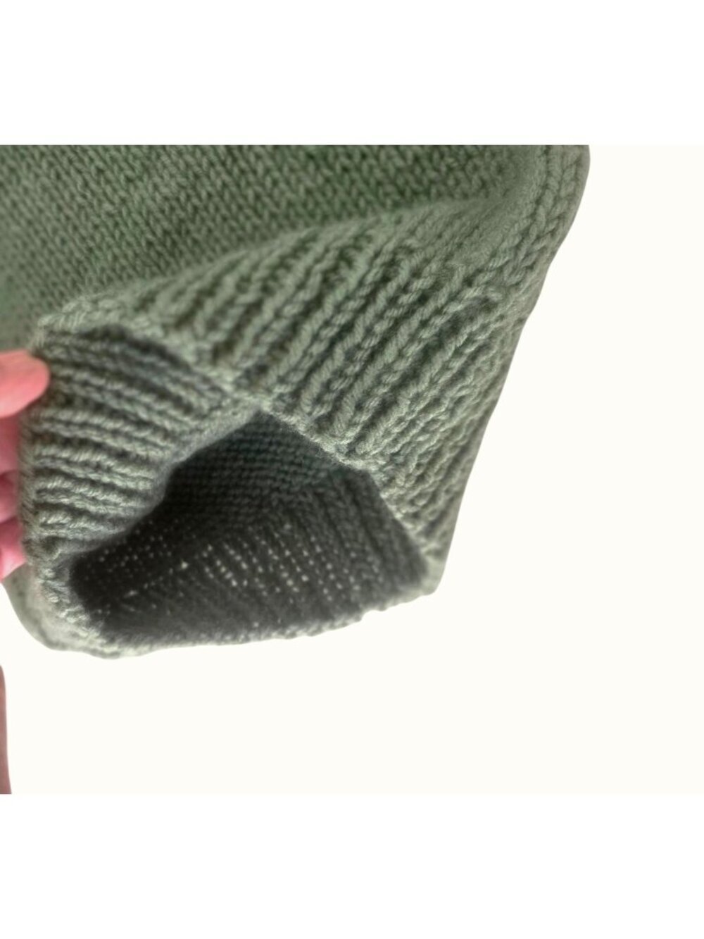 Hand Knit Toddler Sweater Vest Unisex Sz 2T/3T Teal Green Chunky Knit V Neck - Picture 3 of 6